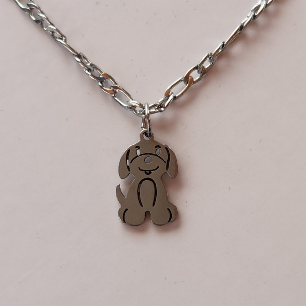 Stainless Steel Necklace - Puppy Necklace - Dog Necklace